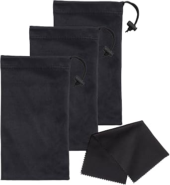 Mamlyn Premium Quality Microfiber Sunglasses Pouch With Spring Fastener