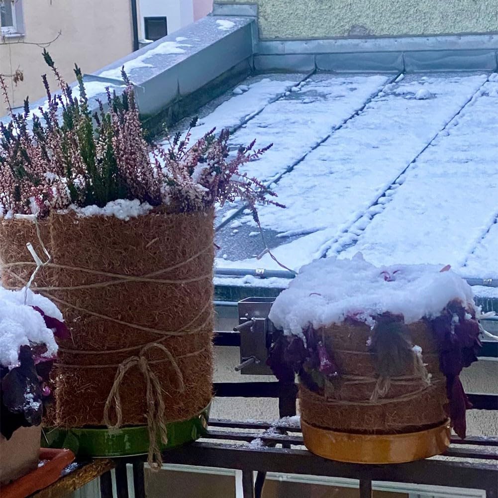 Mata izolacyjna ogrodowa z włókna kokosowego, 100 cm, ochrona przed mrozem i kontrola erozji gleby, do drzew i rabatek kwiatowych, ekologiczne rozwiązanie do pielęgnacji roślin