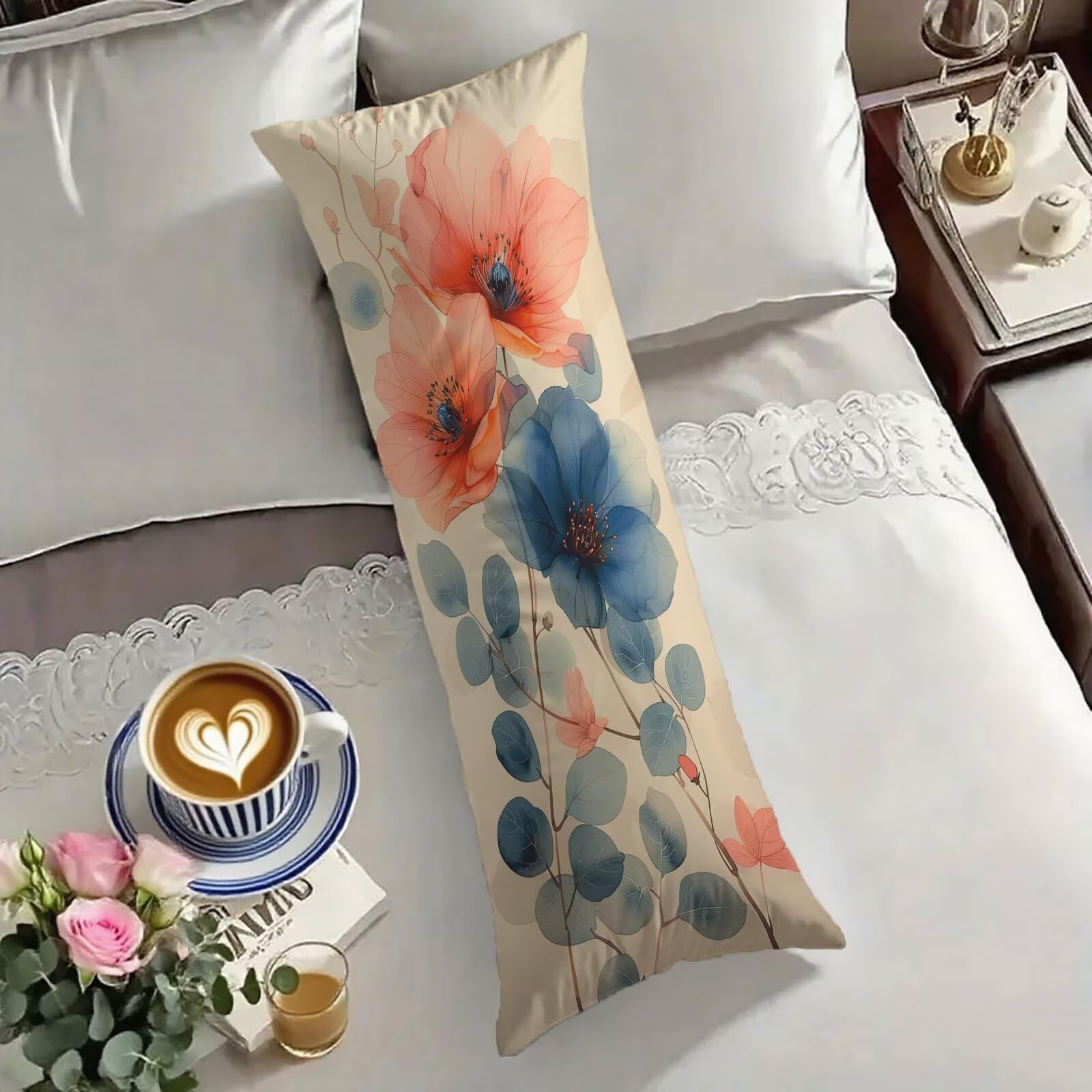 Housse coussin décoratif 60x180 cm pour corriger les oreillers sans fermeture