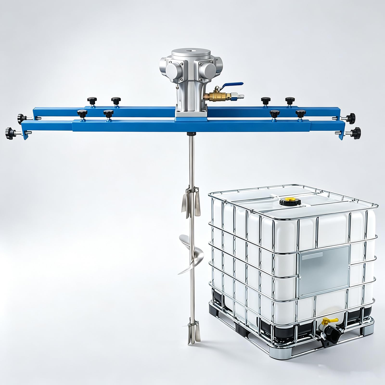 Lbmed Ibc Air Paint Agitators, Mixing Capacity: 1 Ton/1000L, Speed: 1300 Rpm/Min, Stainless Steel Material, 75Cm-120Cm Retractable Stand, For Medium To High Viscosity Liquids