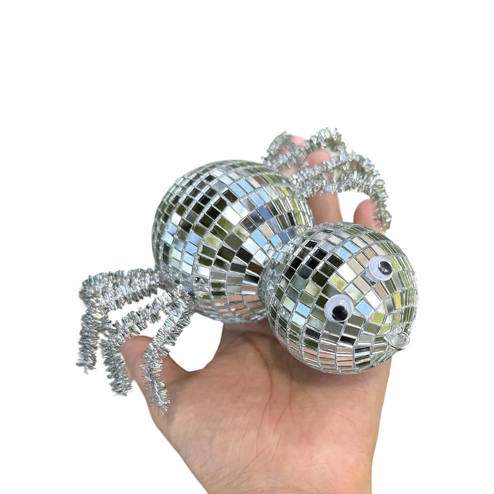 Yhplxyuus Mirrored Web Centerpiece for Halloween Parties, Christmas Tabletop Displays & Festive Decor Mirrored Spiders Ornament