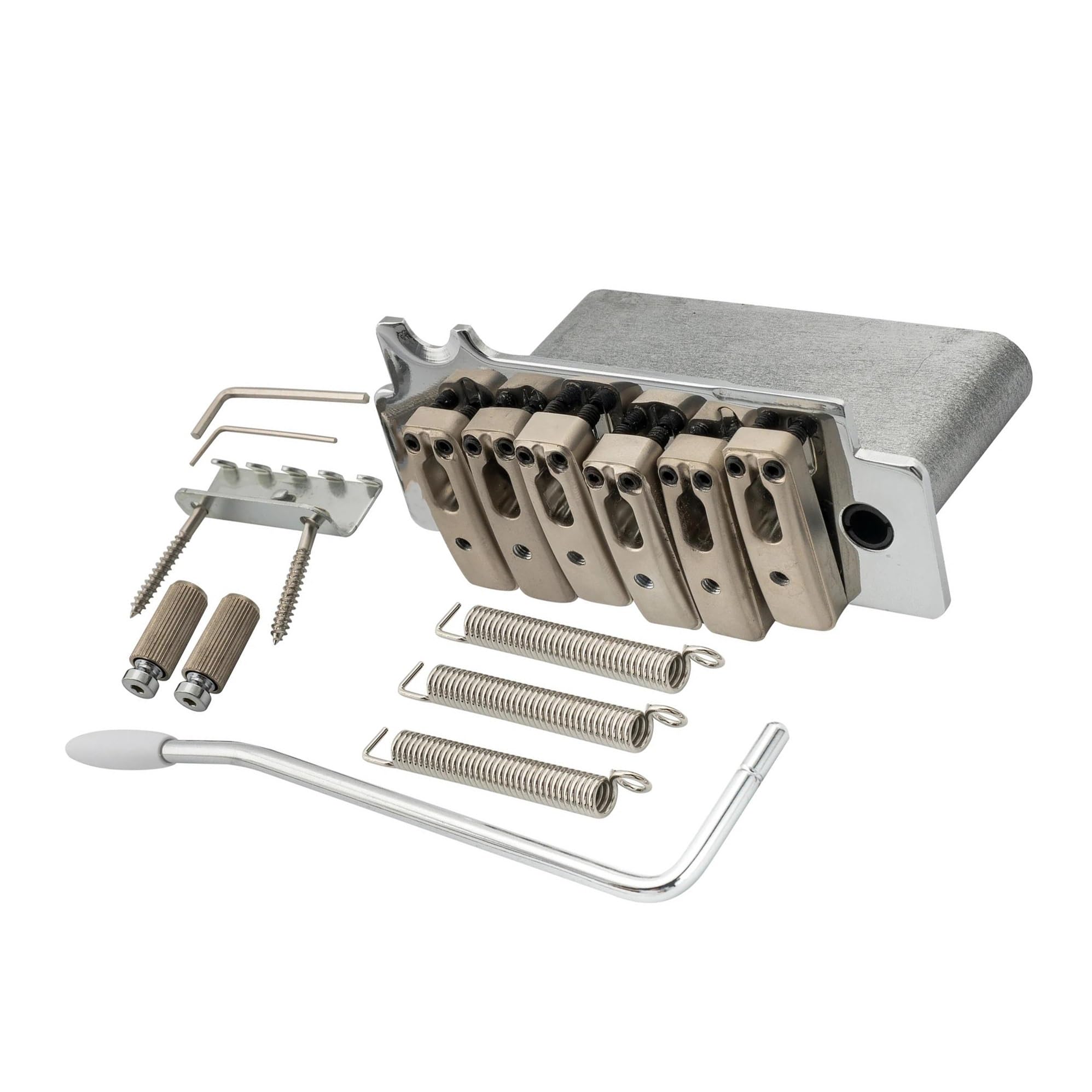 Brazo Emergente Para Puente Trémolo Con Montura Independiente De 52.5 Mm Para Guitarra | Puente de guitarra(Chrome)