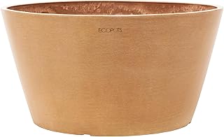 Ecopots Frankfurt Durable Modern Round Indoor/Outdoor Recycled-Based Com...