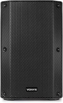 Vonyx VSA10BT Active Stage Monitor Speaker System Set with Bluetooth, Pair of 10-Inch Foldback Monitors, XLR and Jack Cables, 500W Bi-Amplified Audio for Live Performances, DJs, PA, Events