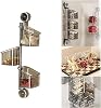 Suction Cup Rotating Organizer,Removable Hanging Drainable Bin Shower Shelf,Wall Mounted Drill-Free Storage Basket Container,Shower Toiletries Caddies for Kitchen Bathroom Gray, 3 Layers