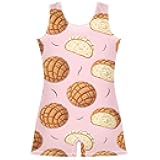 Gymnastics Leotards for Girls With Shorts Bread Roll Concha Tumbling Outfits Dance Unitards 2-10Y,