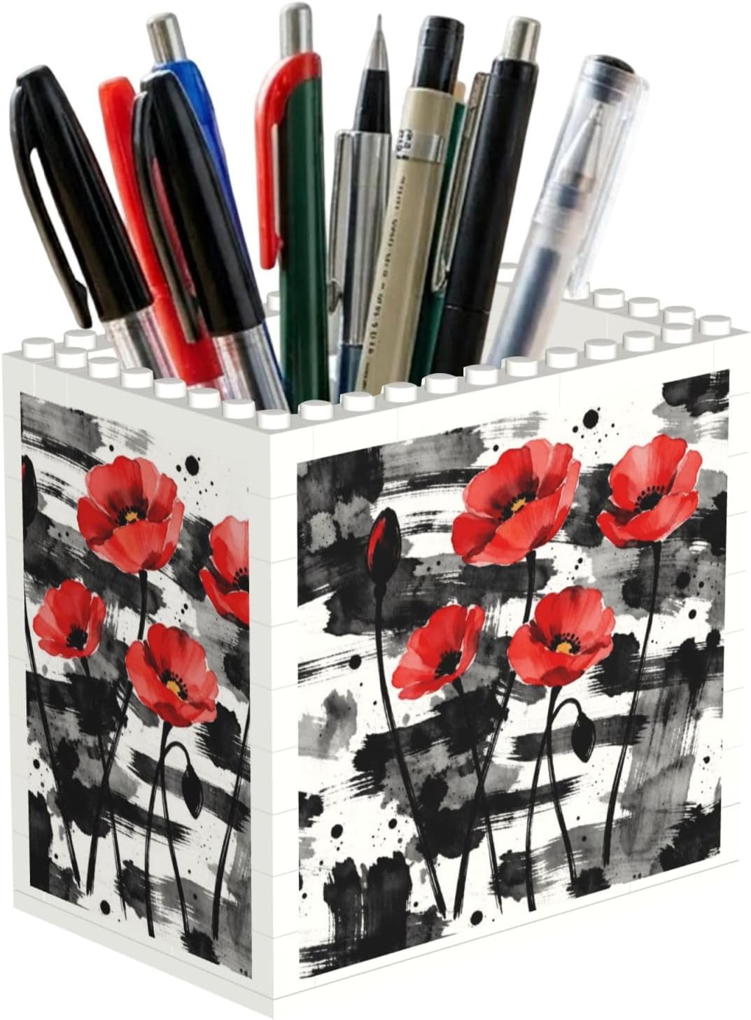 Pen Holder Cute Functional Aesthetic Building Block Pencil Cup