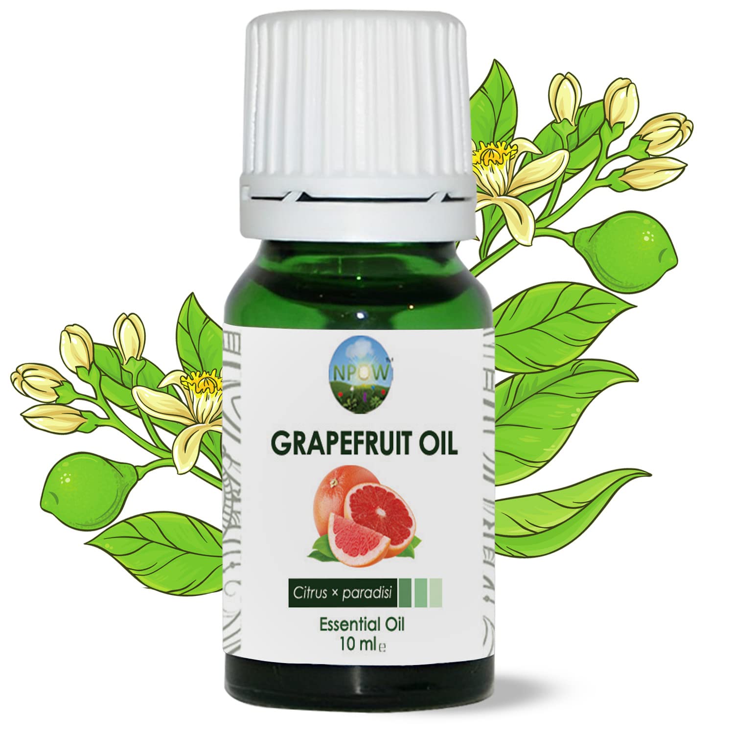 NPOWGrapefruit Essential Oil Citrus - Natural Essential Oils for Skin, Pure Grapefruit Oils for Aromatherapy, Massage - 10ml