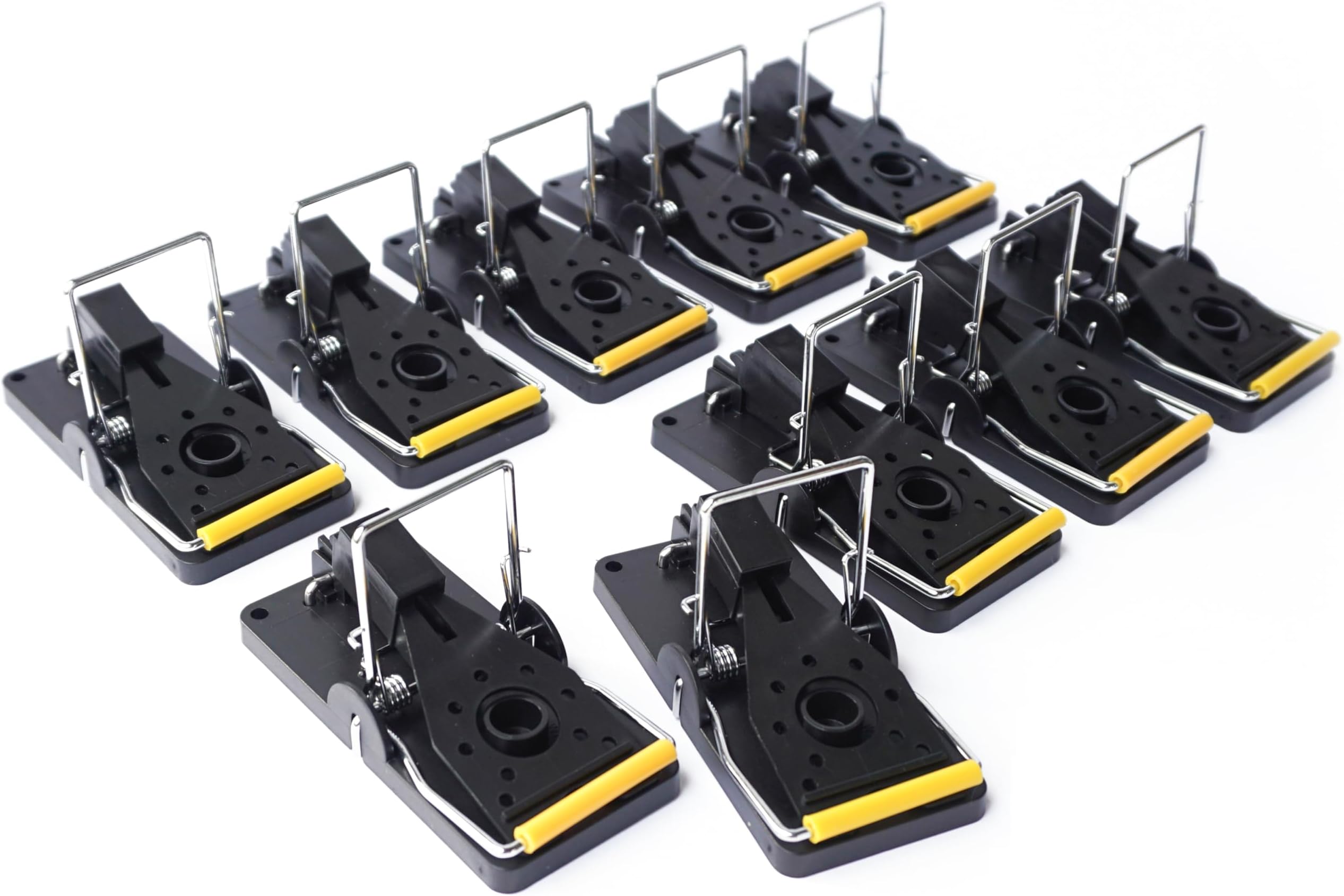 Mouse Traps 10 pcs. - Reusable Mouse Trap - Black Plastic Snap Trap - Hygienic Mousetraps - Trap for Home and Garden - Rodent Trap - Mousetrap - Rat Traps