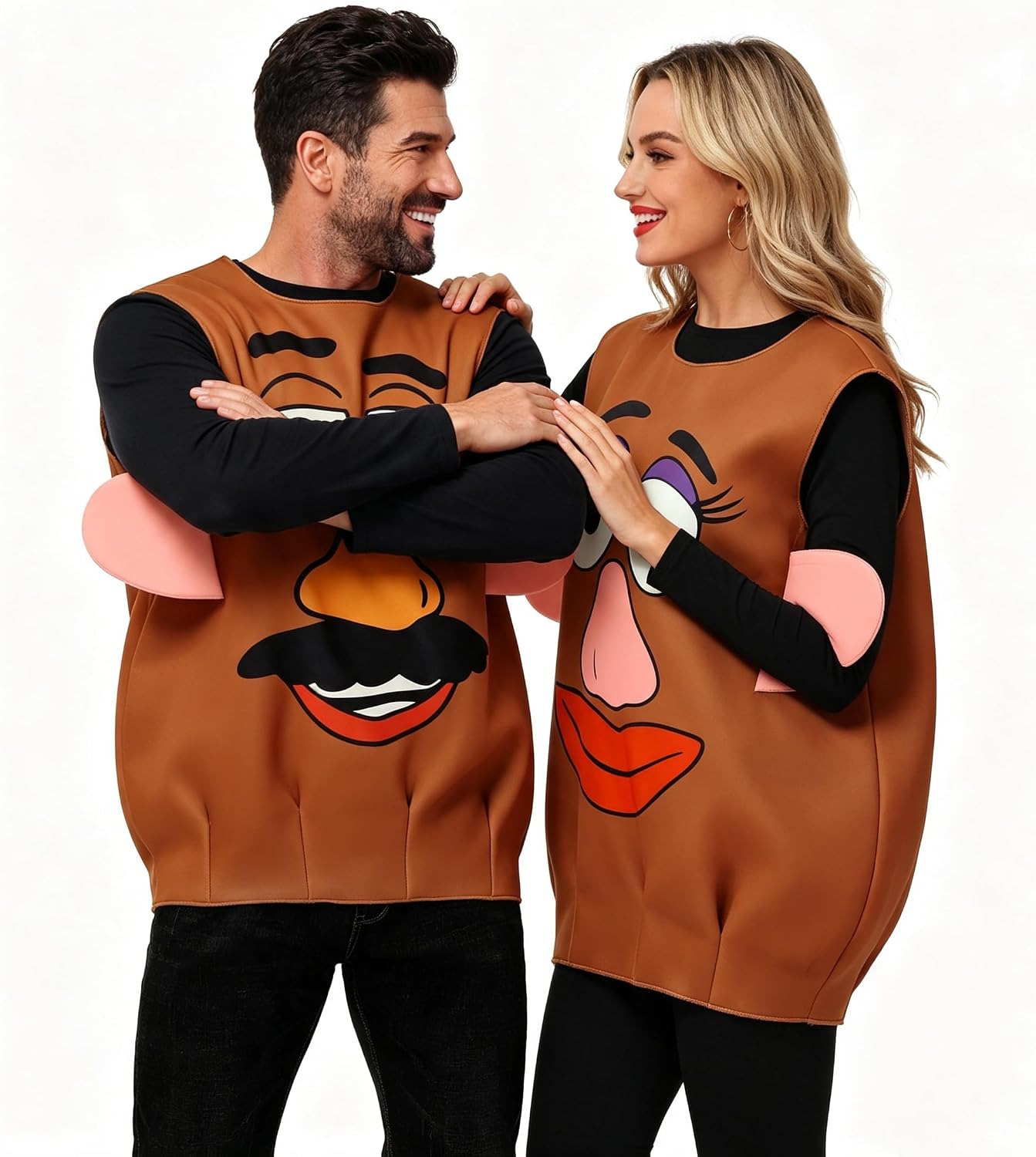 Adult Potato Costume Halloween Mr and Mrs Brown Tunic Outfits