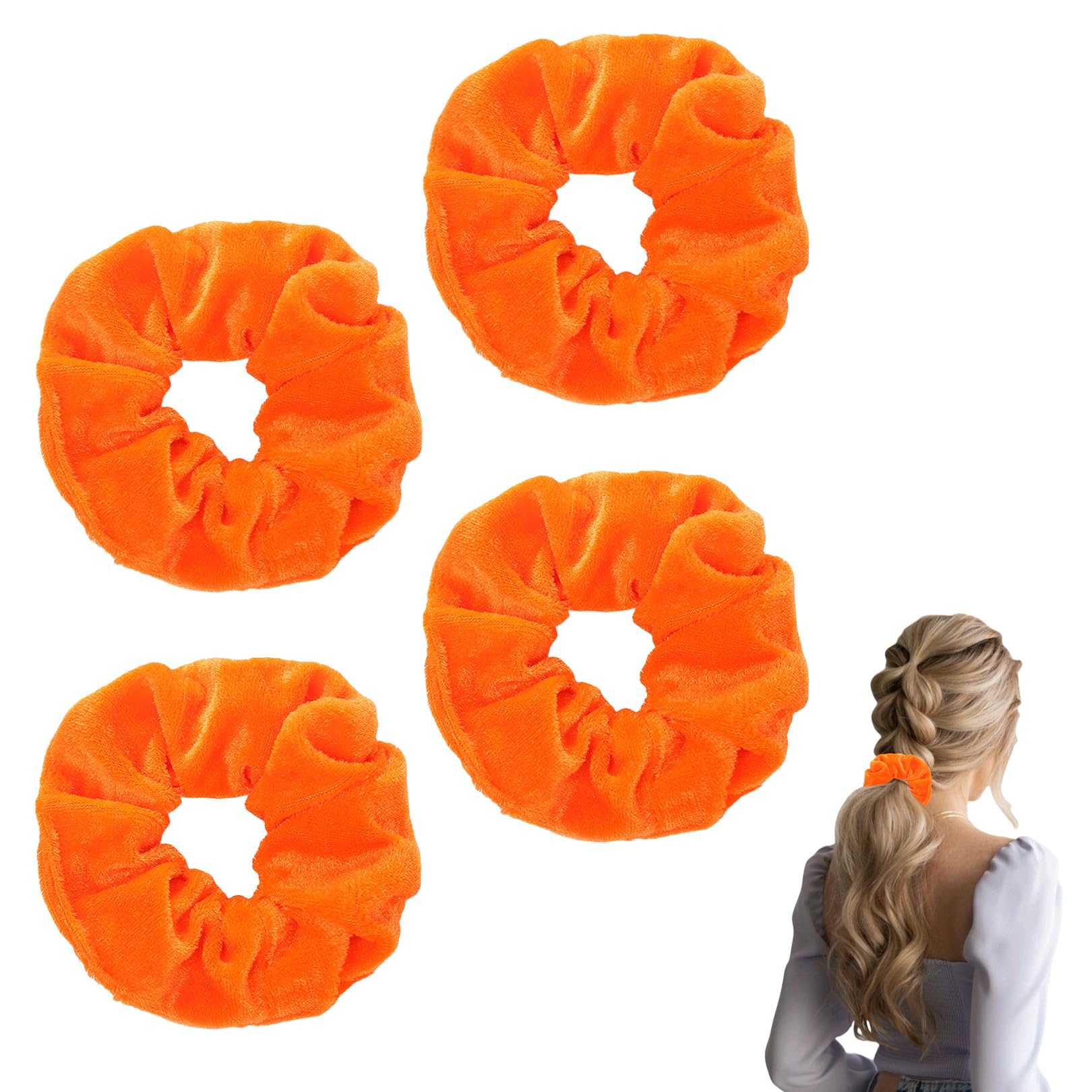 Scrunchie Elastici Per Capelli Con Perline – Coda Di Cavallo – Palla – Ragazze – Nero
