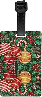 Luggage Tag with Adjustable Stainless Loop, Christmas Bell Privacy Name Id Labels Waterproof Travel Id Labels for Cruise Ships