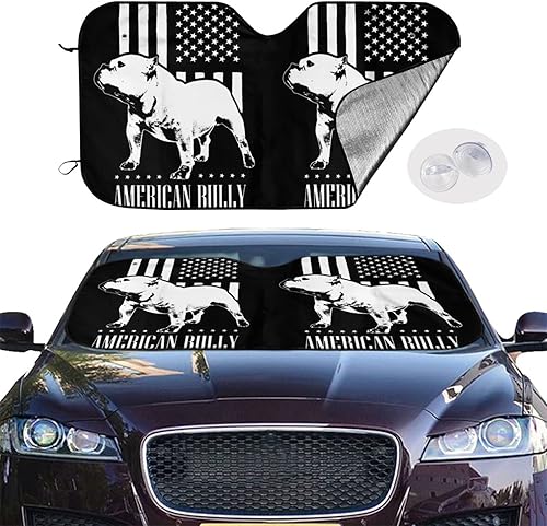 Miniatura 2 de American Flag Bully Car Sunshade Cover Automobile Windshield Foldable Sun Visor Apply for Van Truck Trailer