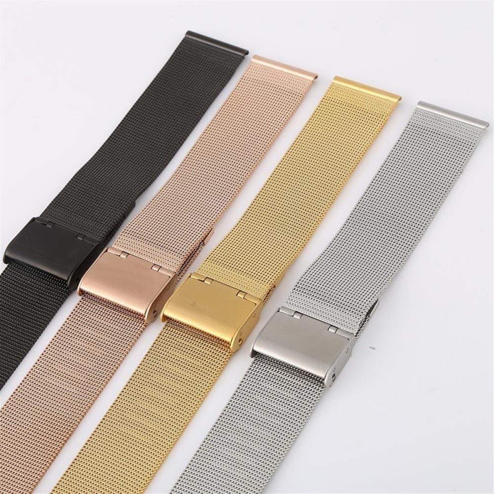 Bracelet en Acier Inoxydable de Montre Bracelet en métal Universel 12 mm 14 mm 16 mm 18 mm 20 mm 22 mm 24 mm