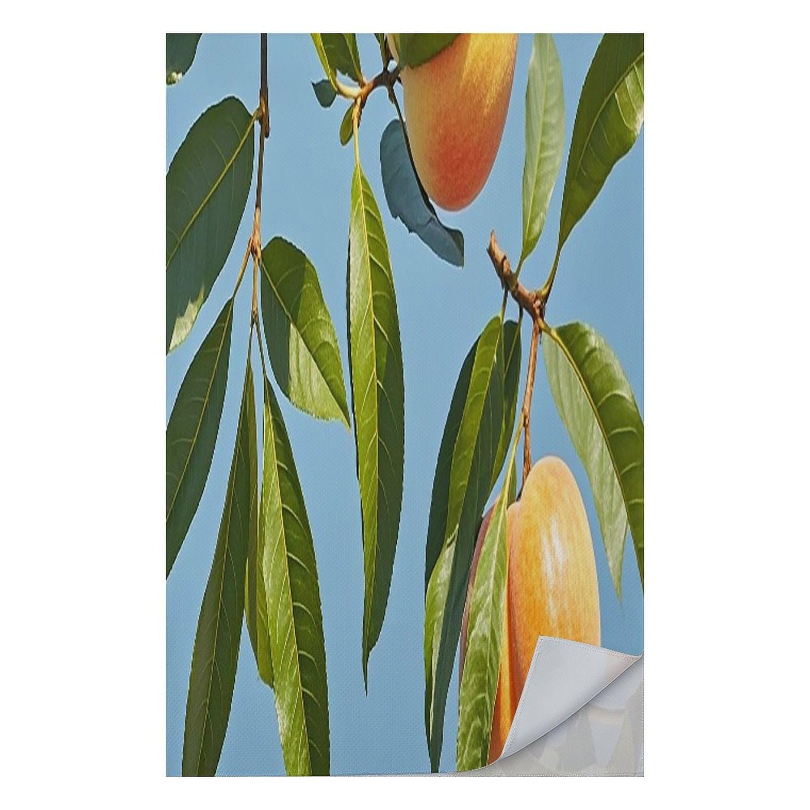 AQRJLPM with Peach Leaves Quick Dry Towel Cold Fabric Workout Sweat Towels Highly Absorbing Odor-Free Travel Towel for Hot Yoga Tennis Running Exercise Working Out Camping