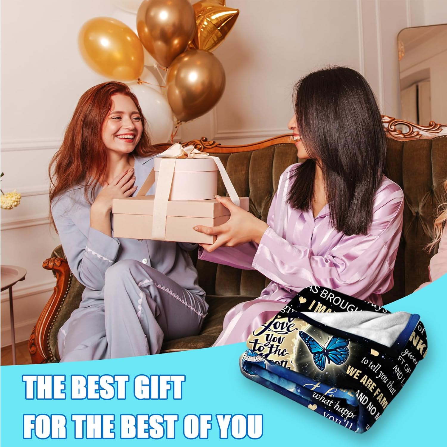 Bonus Daughter Gifts, Step Daughter Gifts from Stepmom Stepdad, Birthday Graduation Wedding Gift for Bonus Daughters Stepdaughter, to My Bonus Daughter Flannel Throw Blanket 60"x80"