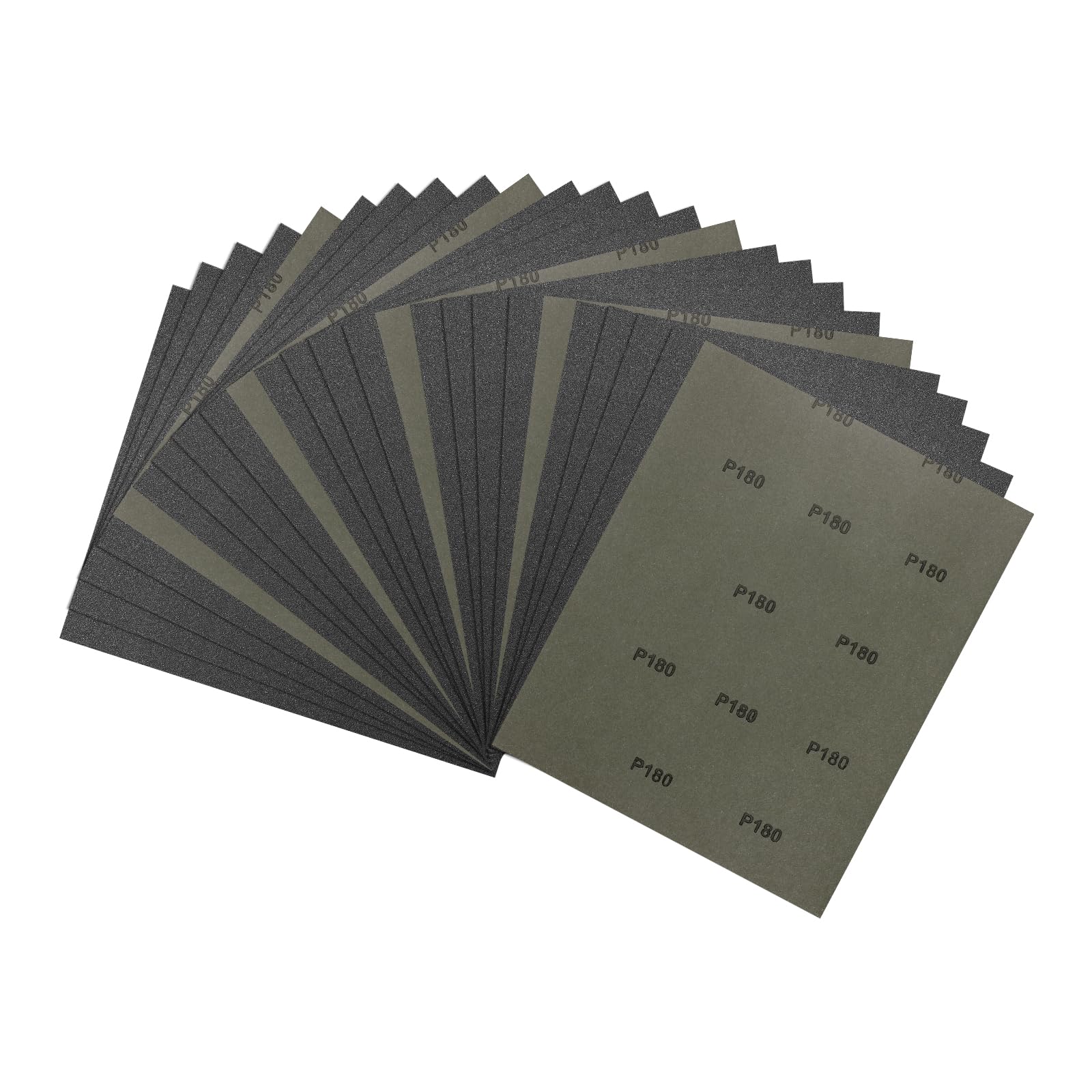 Kozelo 25pcs Sand Papers - [9 x 11 Inch x 180 Grits] Wet Dry Sandpaper Sheets for Metal Auto Wood Polishing and Scratches Removing, Silicon Carbide Abrasive