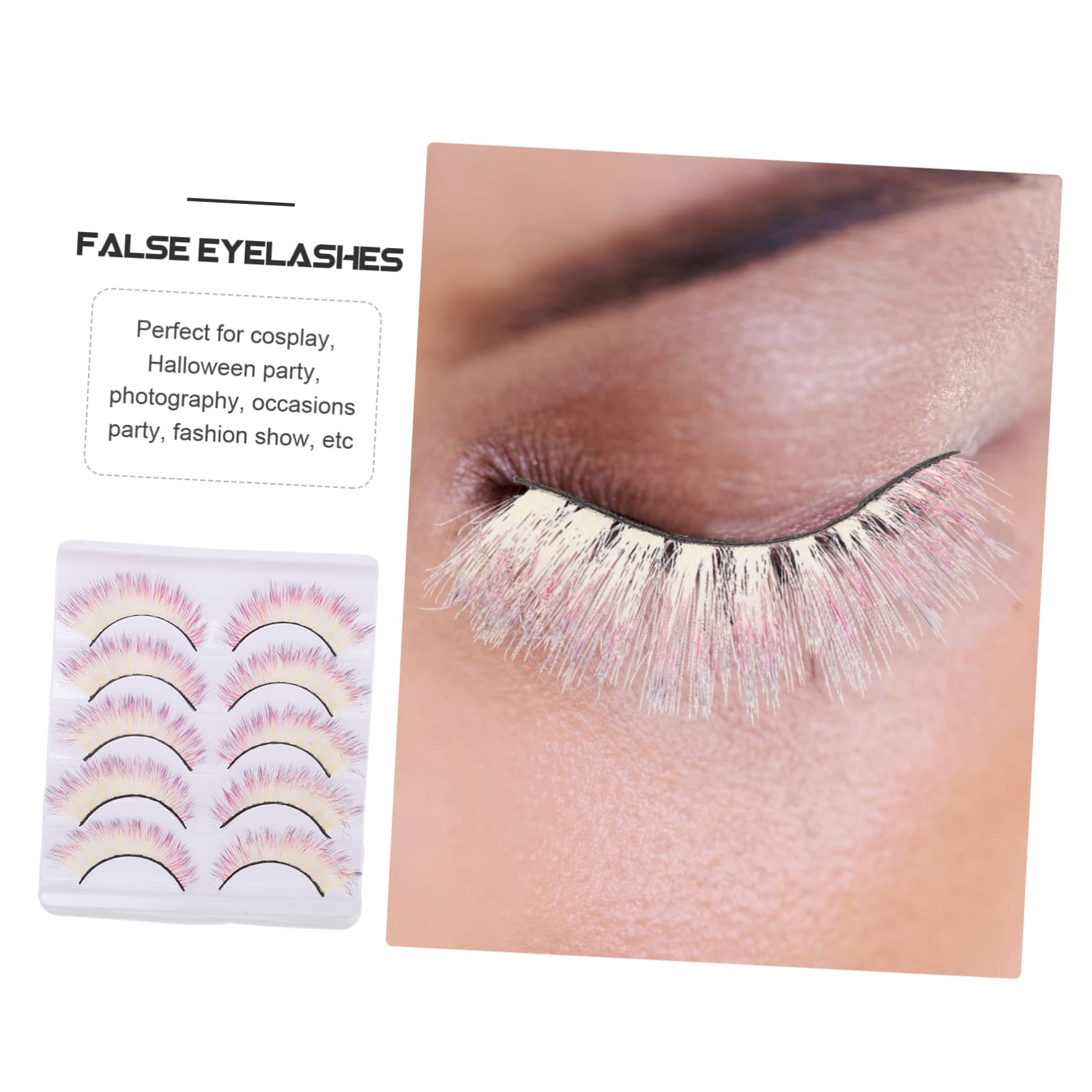 Healeved 4 Set Di Ciglia Finte A Lunghezza Intera Extension Per Ciglia Soffici 3d Look Per Donne Per Trucco Da Sfilata Di Moda 5 Paia*4