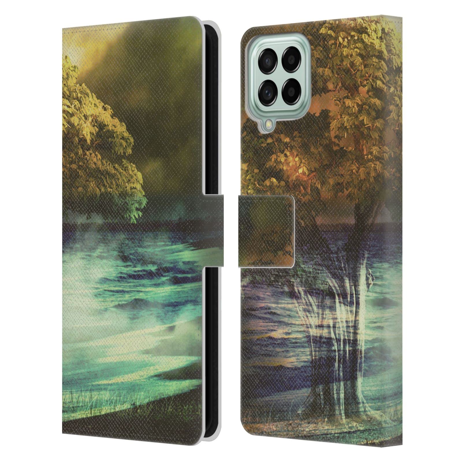 Head Case Designs Officially Licensed Haroulita Dream Tree Nature Leather Book Wallet Case Cover Compatible with Samsung Galaxy M53 (2022)