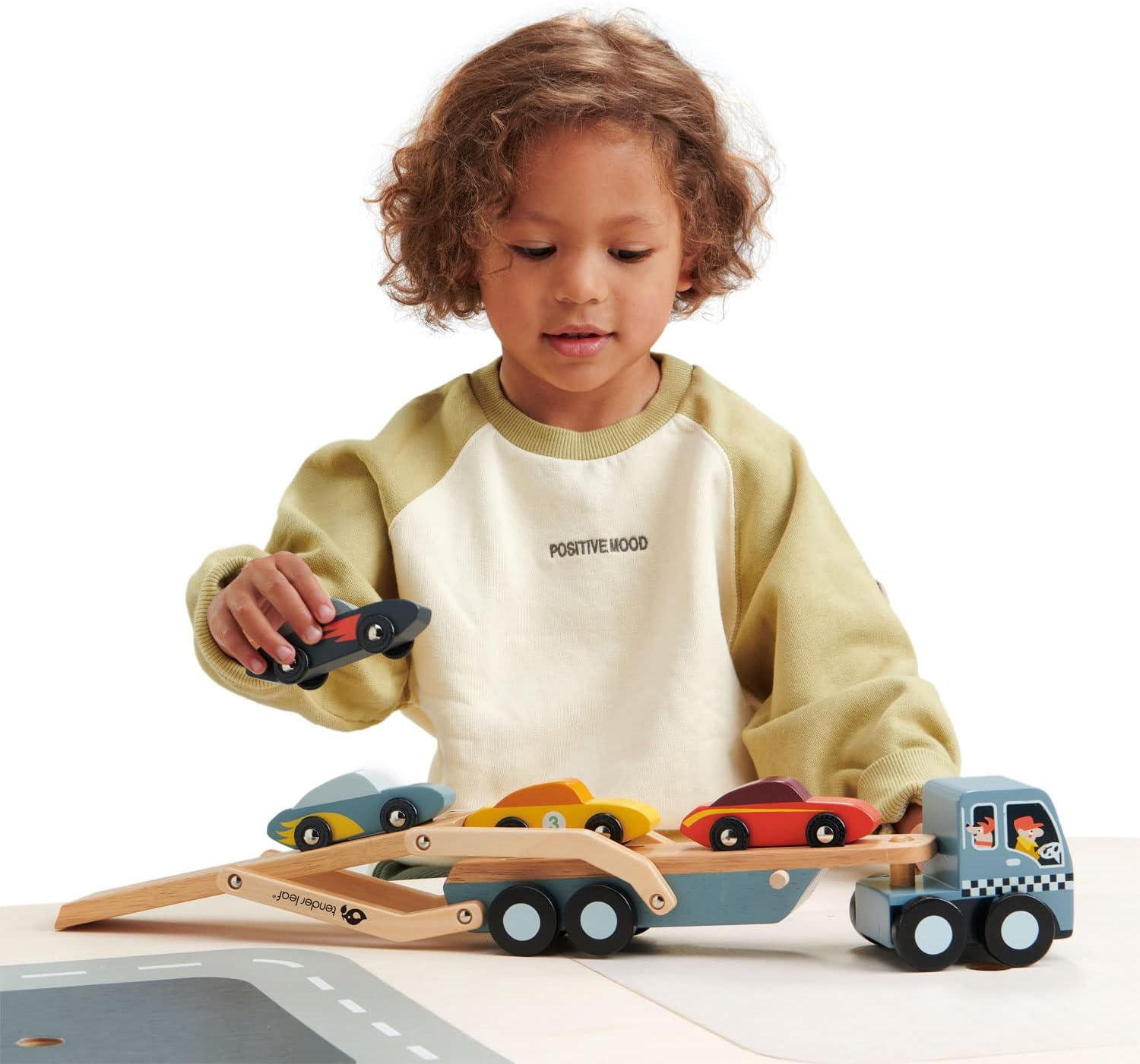 Tender Leaf Toys Car Transporter - Imaginative Play Gift for Children Encourage Social Development and Language Skills