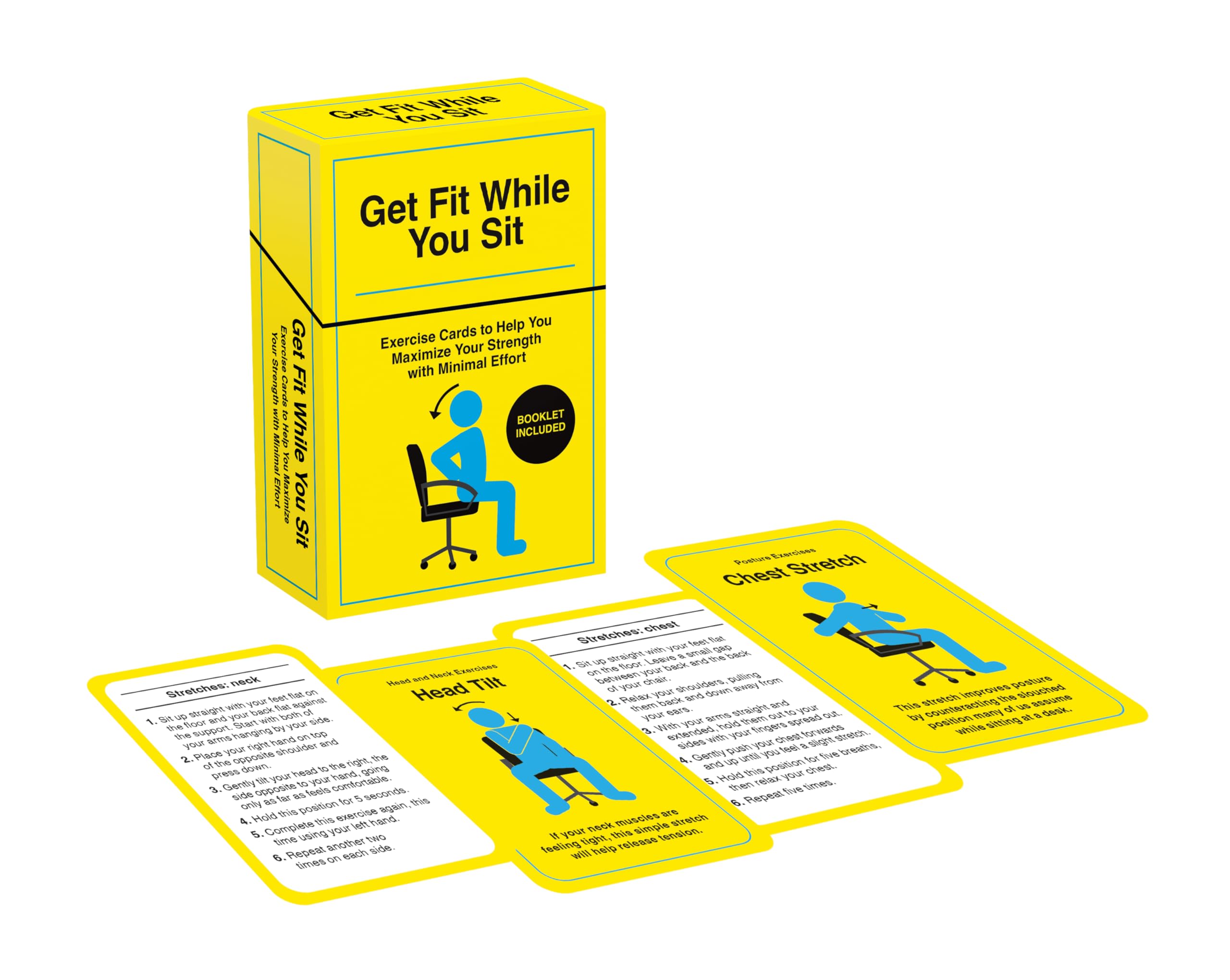 Get Fit While You Sit: Over 50 Exercise Cards to Help You Maximize Your Strength with Minimal Effort