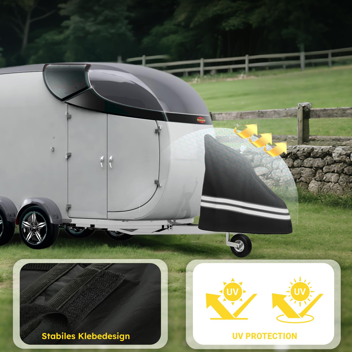 Housse de timon pour cheval - Résistante à l'abrasion, durable, résistante aux rayures, imperméable, résistante aux UV - Pour tous les types de remorques de chevaux