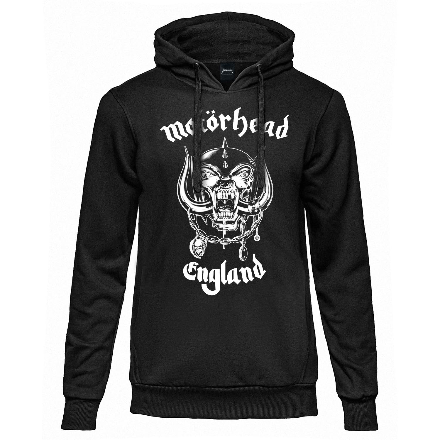 Motörhead Felpa Ufficiale Classic Logo. Felpa con Cappuccio Unisex in Cotone. vestibilità Regular per Adulto e Ragazzo