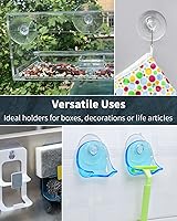 Vista 6 de Pawfly Paquete de 10 ventosas de 1.8 pulgadas, pequeñas ventosas de goma para el hogar, cocina, baño, organización, decoración de Navidad, ventana