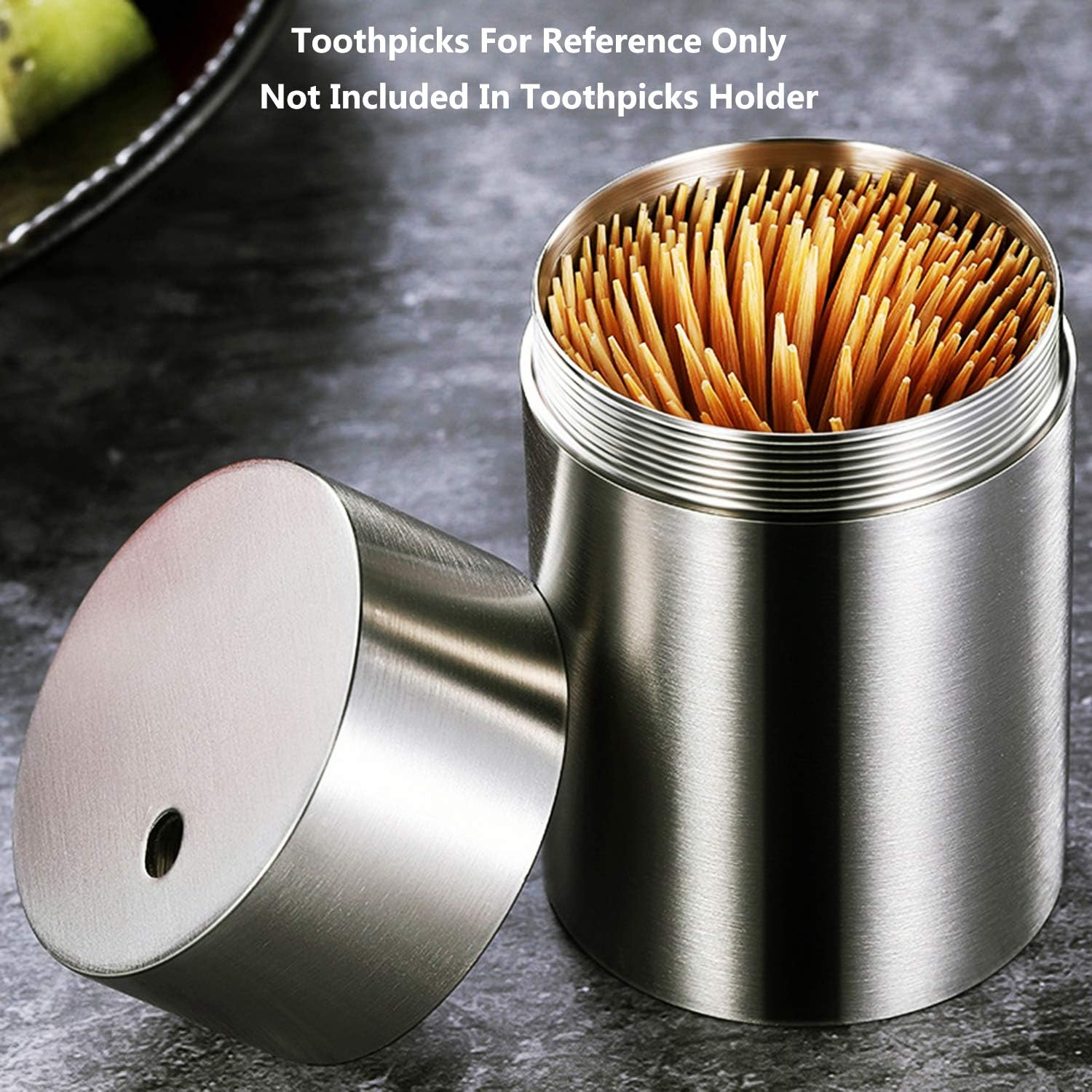 Makidar Toothpick Holder Dispenser Stainless Steel (Frosted) - Image 4
