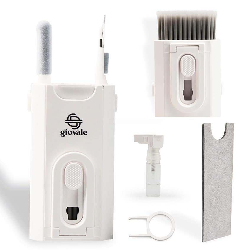 Kit Pulizia Iphone – Accessori per Pulizia Auricolari, AirPods, Smartphone – Compatto e Portatile, Colore Bianco