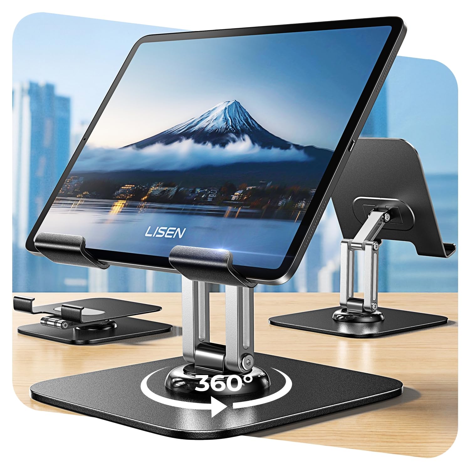 Amazon.co.jp: LISEN【360度回転ベース】iPad スタンド タブレット