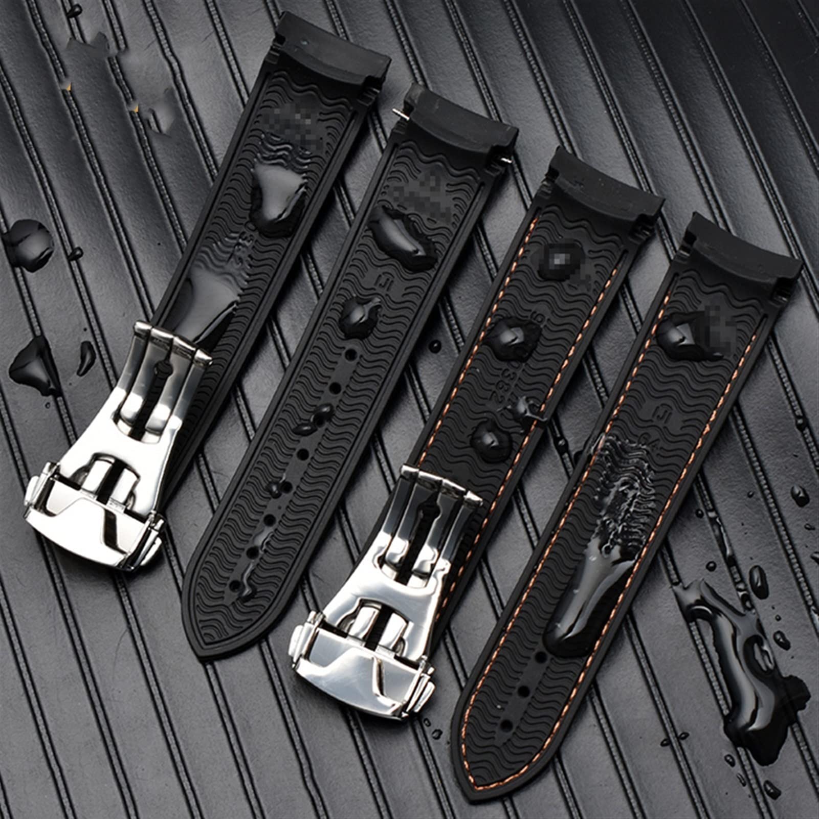 ZUC Wodoszczelny silikonowy pasek do zegarka Omega Comas Strap Meidus Ruder Rubber Watch Strap 22 mm