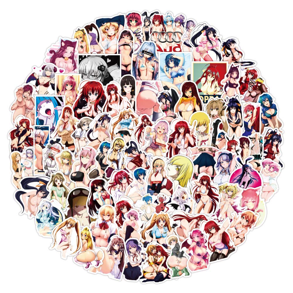 OfferMax 100 pcs/Pack Bunny Girl Stickers No Repetition Girl Decals Vinyl Cool Skateboard Guitar Travel Case Women Sticker Water Bottle Laptop Luggage Bike Bicycle Stickers(Pack A)