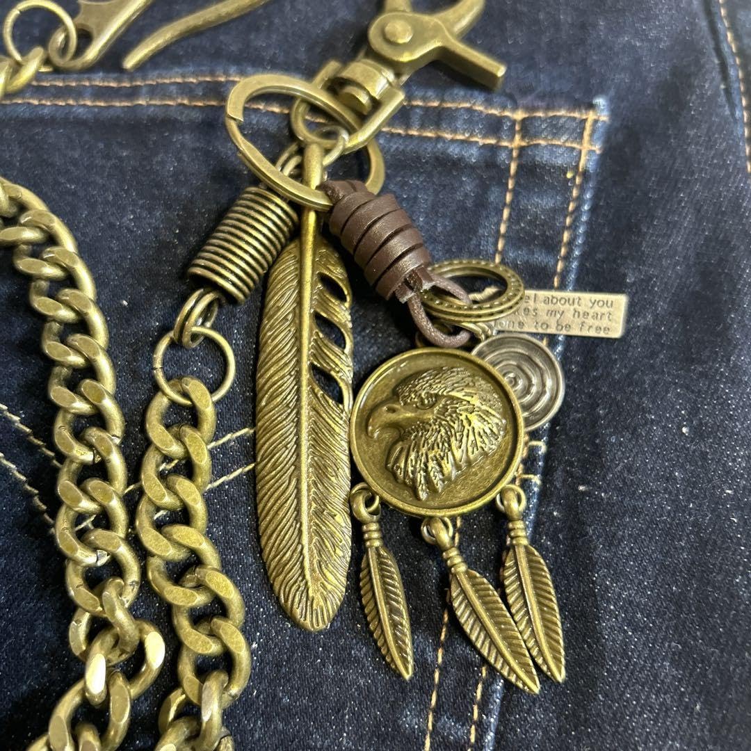 Amazon.co.jp: ウォレットチェーン 本革 本アメカジ 古着 ルート66