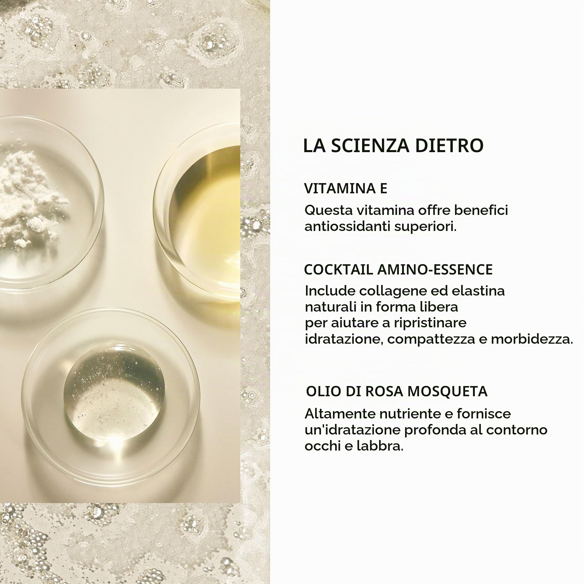 Natura Bissé Essential Shock Intense Eye And Lip Cream | Crema Contorno Occhi e Labbra Rassodante con Olio di Rosa Mosqueta, Vitamina E e Aminoacidi di Collagene ed Elastina | 15 ml