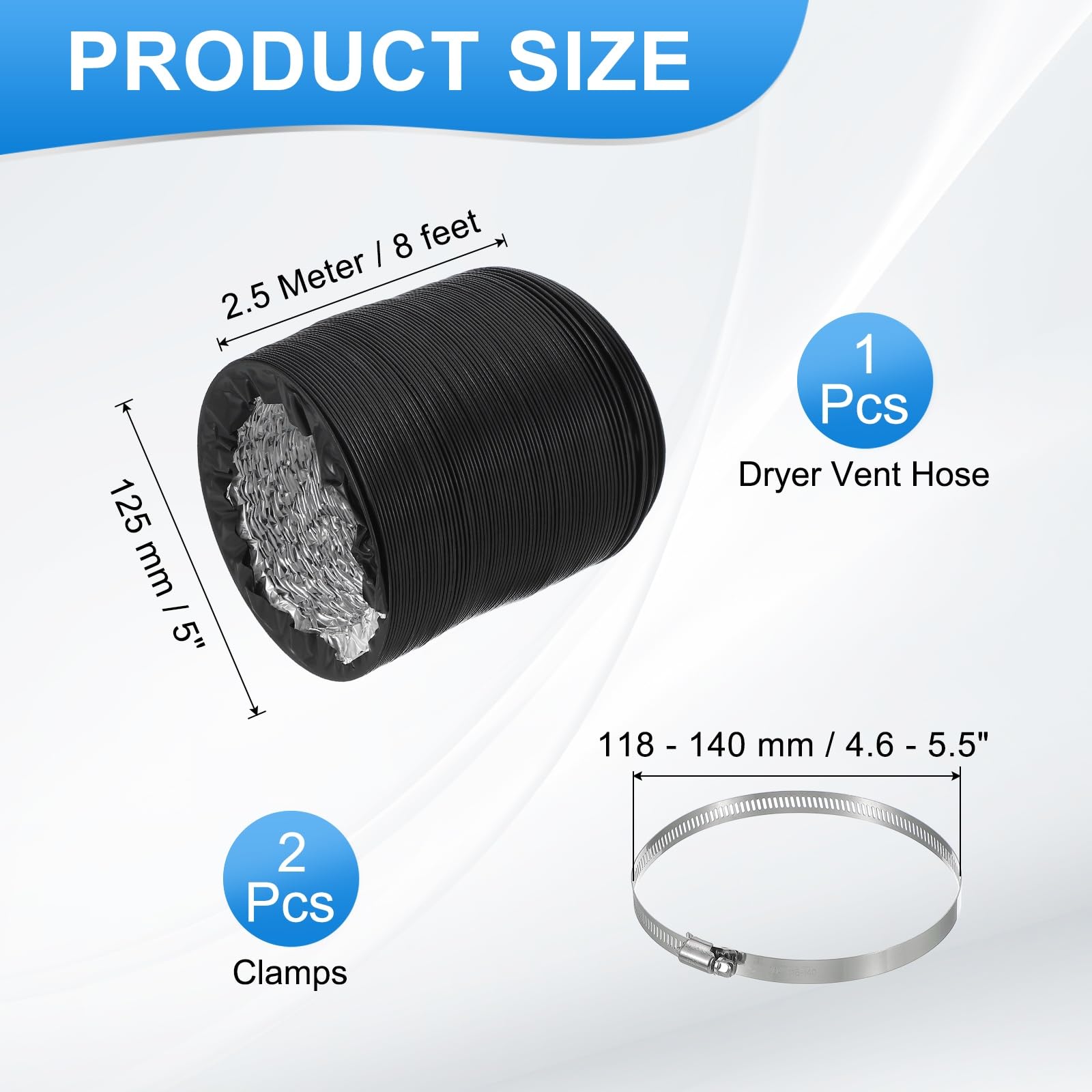 PATIKIL 125mm Air Duct - Image 2
