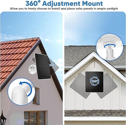 Miniatura 3 de Cámara de anillo compatible con panel solar de 5 W, con cable de 13 pies, para Spotlight Cam PlusPro (batería) Stick Up CamPro Spotlight Cam