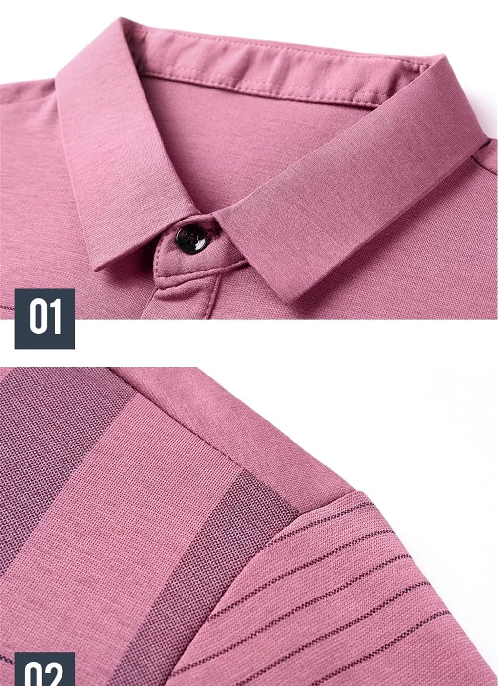 Rfmfkkg Polo casual a maniche lunghe da uomo, vestibilità regolare, a quadri, a maniche lunghe, da golf