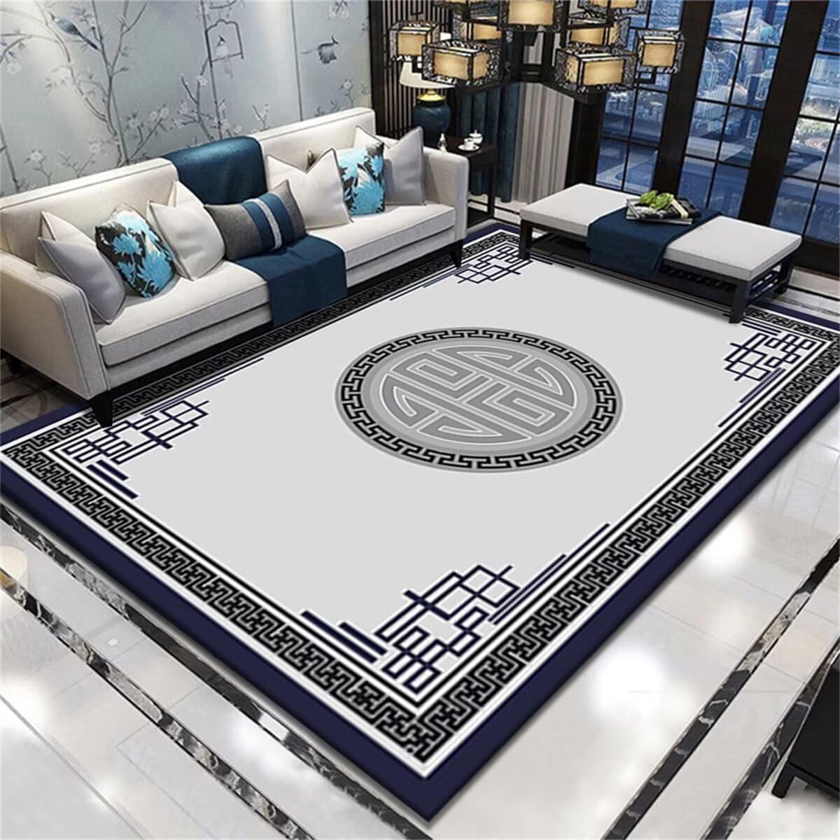 Tapis de sol enfant 60X90CM bleu pour protéger vos pièces