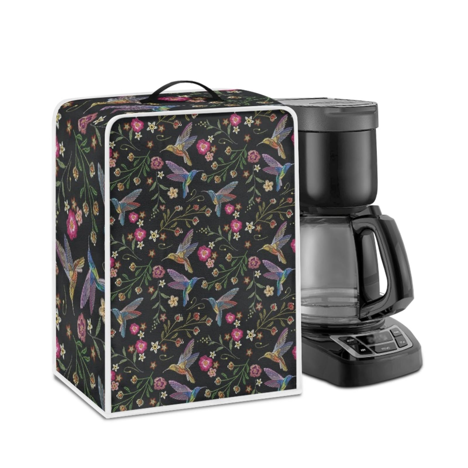 GOSTONG Hello Fall Kaffeemaschinen-Abdeckung – Staubdicht, Maschinenwaschbar, Mit Holzgriff
