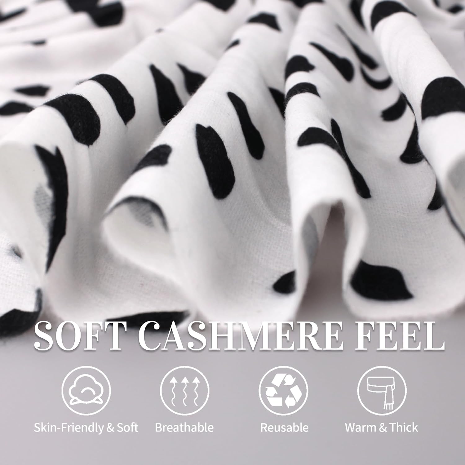 Miniatura 7 de Disfraz de cosplay para mujer, disfraz de dálmata para adulto, chal dálmata bufanda de invierno para disfraces de Halloween