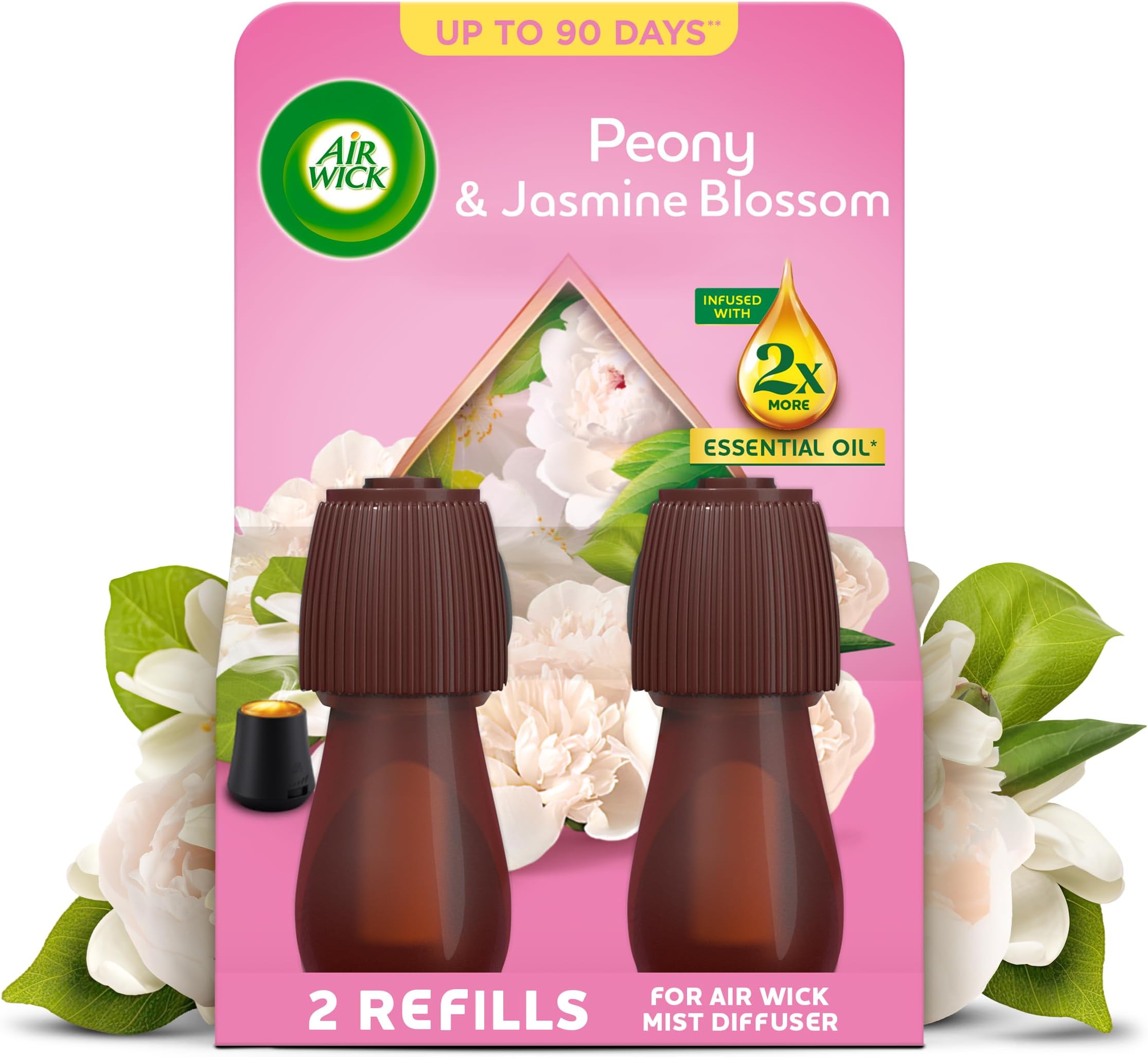 Air Wick Essential Mist Aroma Balancing Peony & Jasmine 2 x 20ml