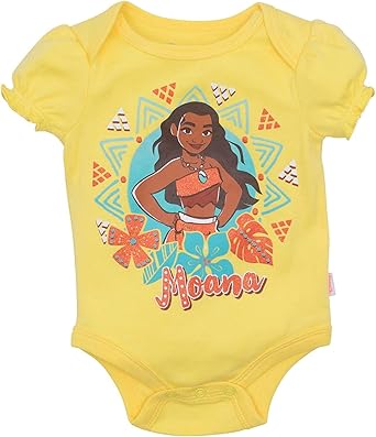 Amazon Com Moana Disney Princesa De Motusi Y Aloa Maui Recien Nacido Bebe Ninos Y Ninas Diversion Veces Hawaiano Bodies 3 6 Meses Amarillo Yellow Aztec Ropa Zapatos Y Joyeria