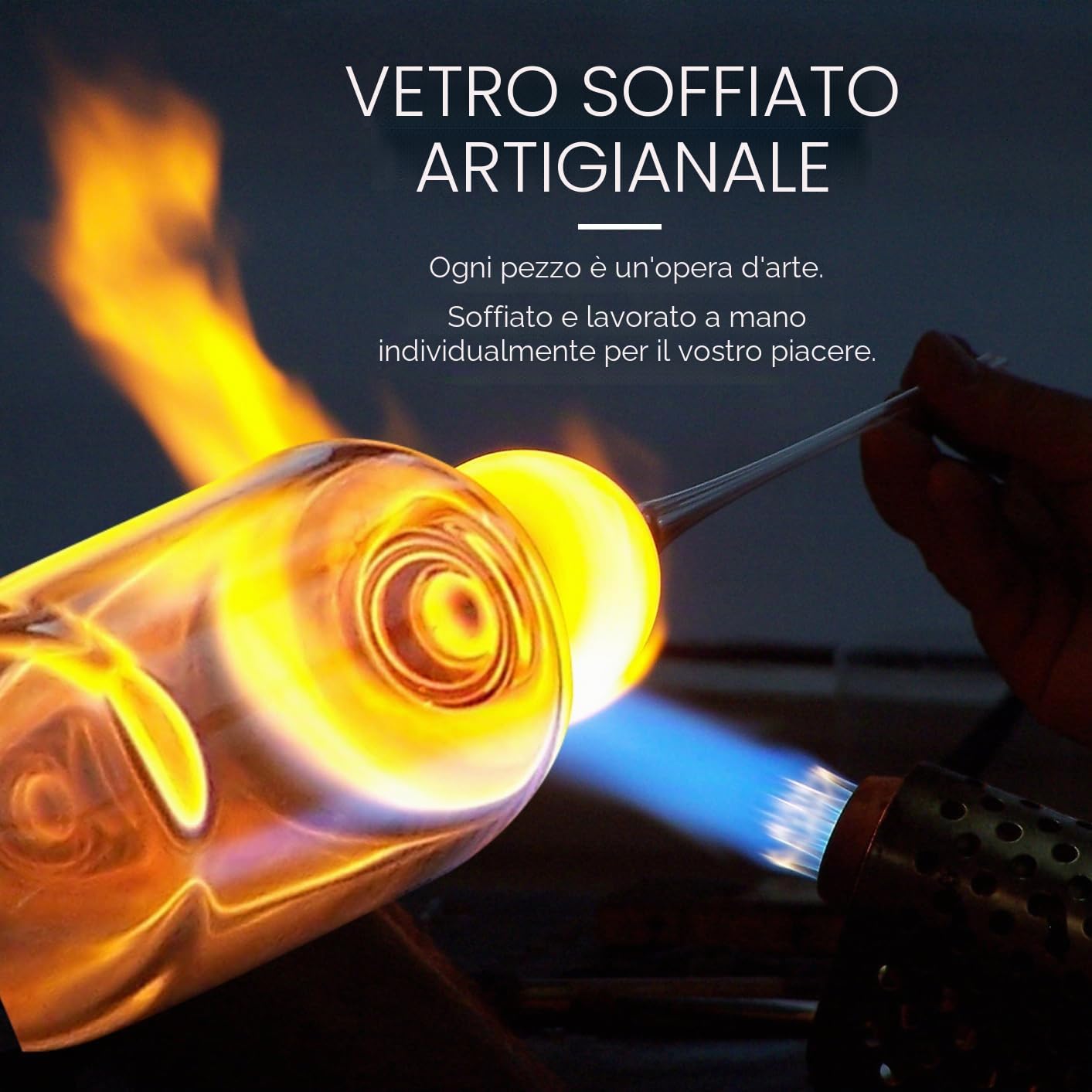 Final Touch Set di aeratore e decanter in vetro Twister (WDA919)