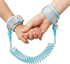 PandaEar Toddler Leash for Kids Baby Child, Anti Lost Wrist Link, Toddler Harness Walking Leash Safety Child Wristband Leashes -Blue