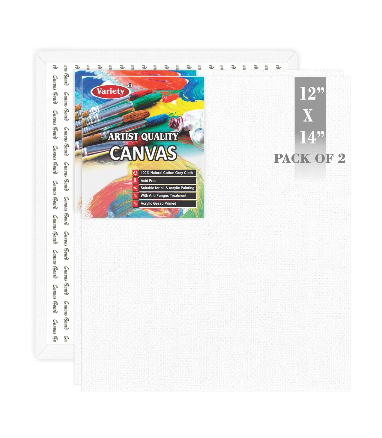 Variety Canvas: Premium Cotton Canvas Panels (Set of 2) -14