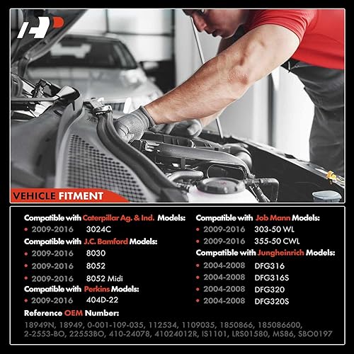 Miniatura 3 de A-Premium Motor de arranque compatible con J.C. Bamford 8030, 8052 y Job Mann 303-50 WL y Jungheinrich DFG316, DFG320 y Perkins 404D-22 y Volvo