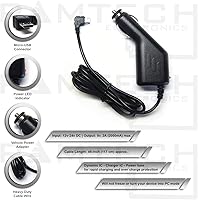 Vista 2 de Ramtech DC 12V 2A Universal Micro USB Cargador de coche Cable adaptador de corriente para GPS, compatible con Garmin Nuvi 2757 LM 2789 LMT 2797 LMT