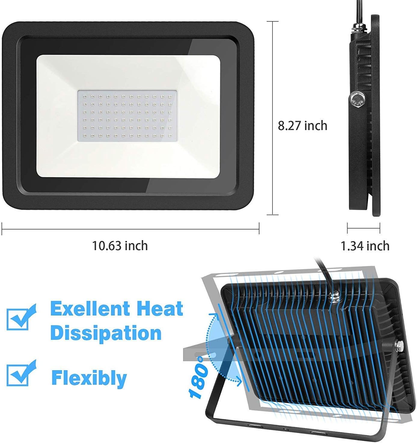 Get Cheap Price WELKEY PLUS 2 Pack 100W UV LED Black Light Flood Light with Plug, IP66 Waterproof, for Blacklight Party, Stage Lighting, Aquarium, Body Paint, Fluorescent Poster, Neon Glow, Glow in The Dark (100W)