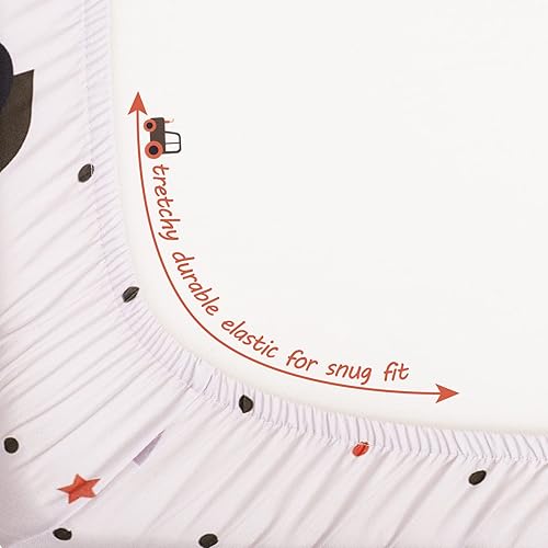 Miniatura 4 de Cloele Sábanas bajeras cuadradas para cuna, de poliéster ultra suave, perfecta para colchones portátiles de 36 x 36 pulgadas
